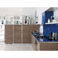 Popular for Canada market modern wood veneer kitchen cabinet design